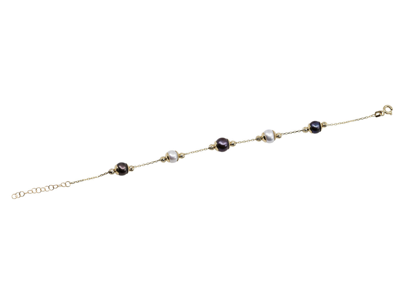 Black and White Pearl Bracelet