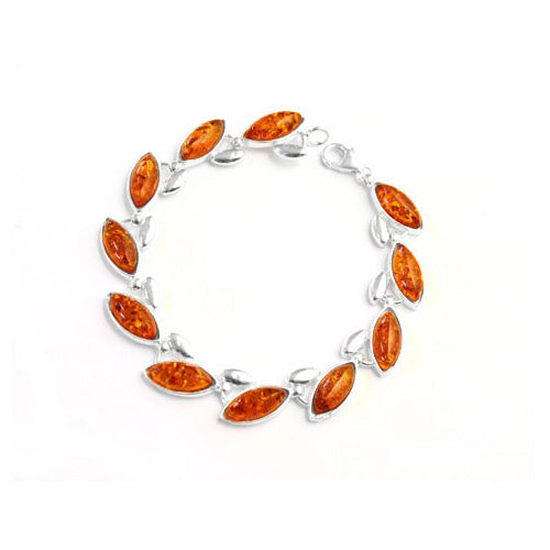 Amber Bracelet in Sterling Silver no.23