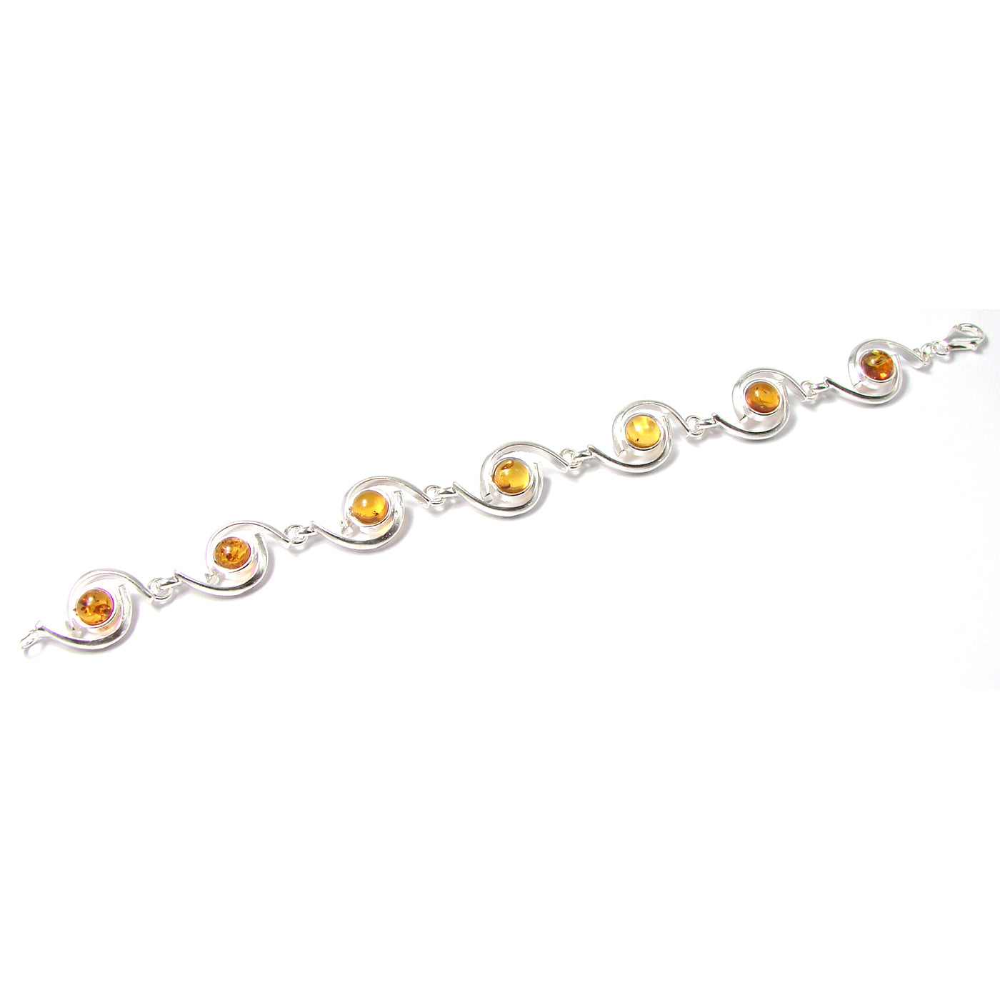 Amber Bracelet in Sterling Silver no. 29