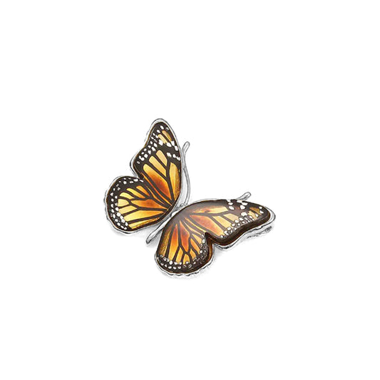 925 Sterling Silver Amber Viceroy Butterfly Pendant