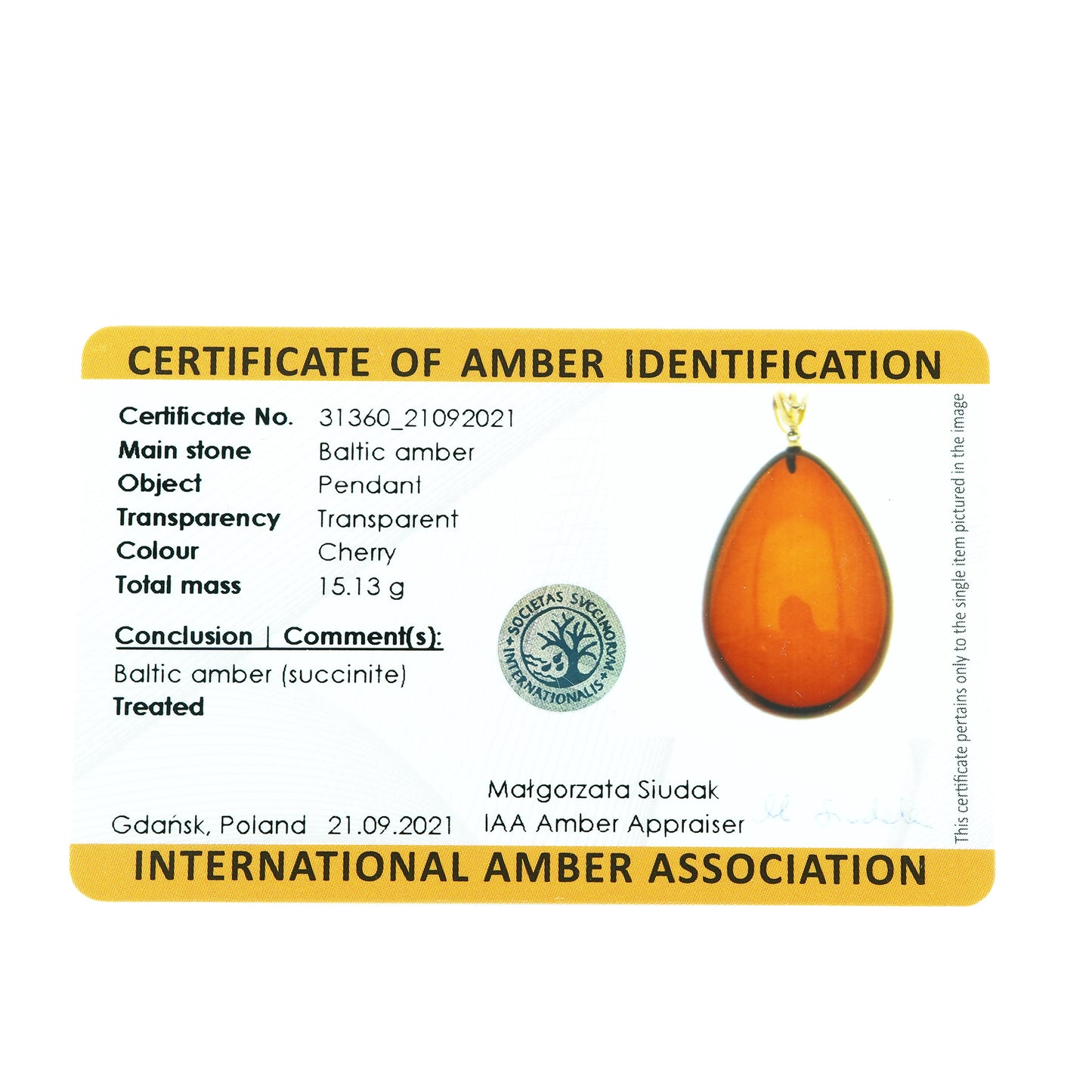 Cherry Amber Stone