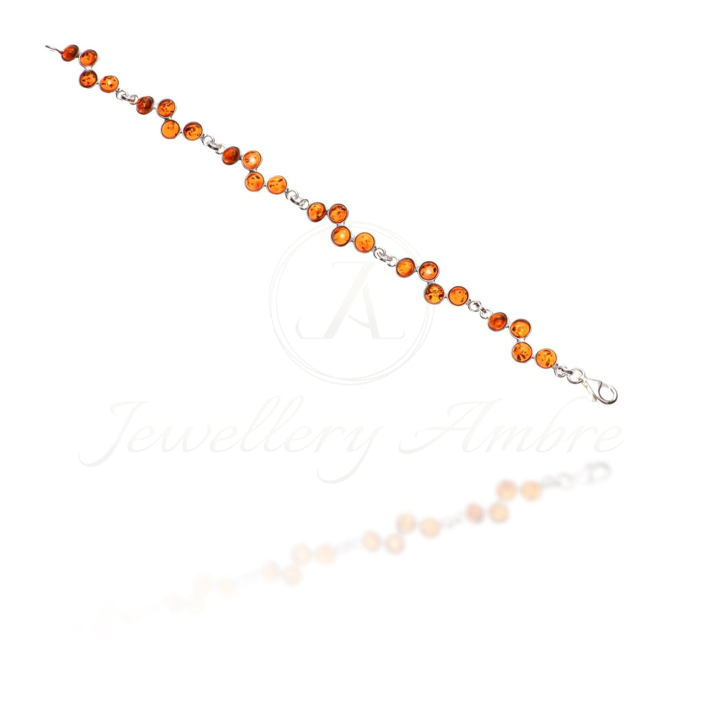 Amber Bracelet In Sterling Silver No.14 Brown Bracelets
