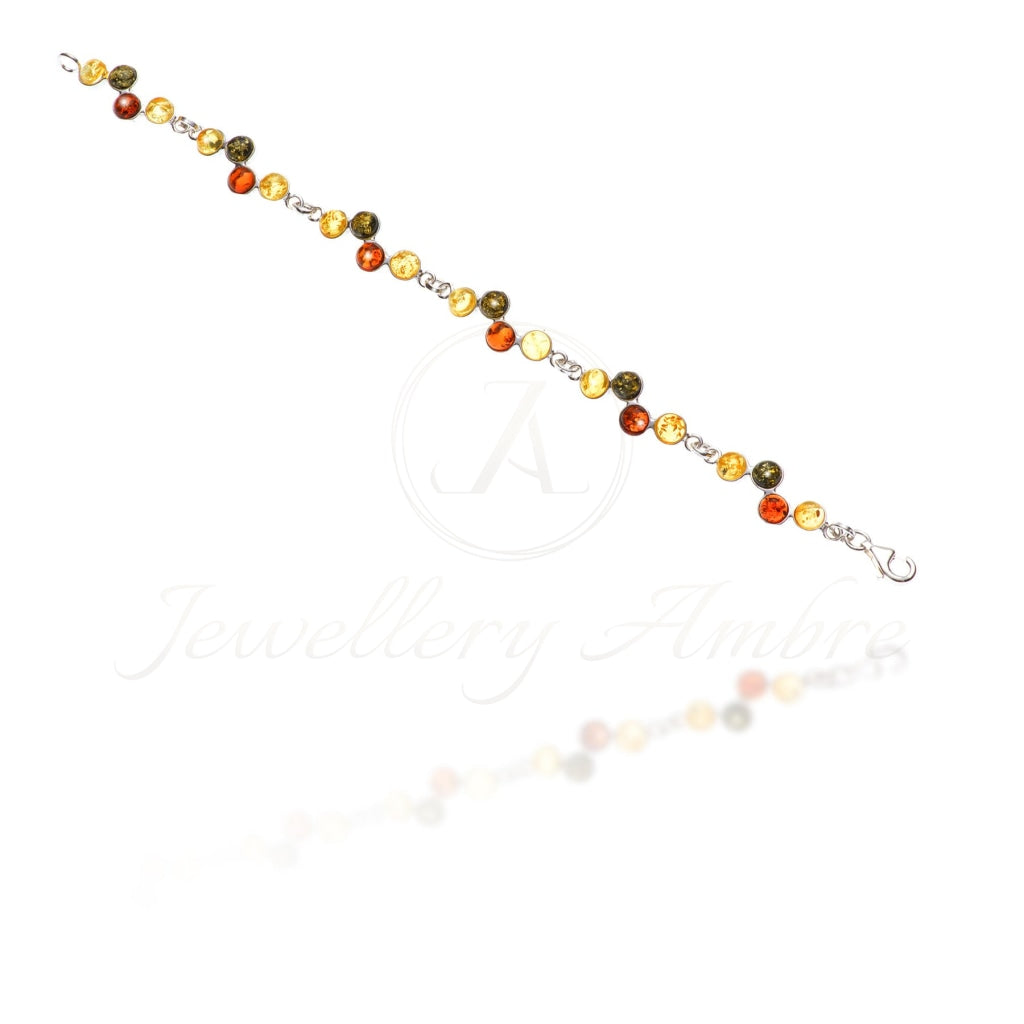 Amber Bracelet In Sterling Silver No.14 Color Bracelets