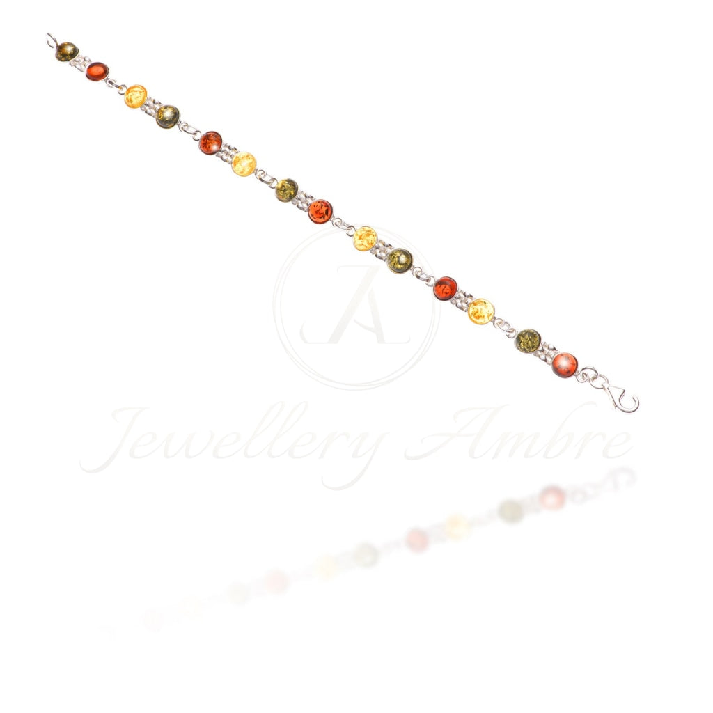 Amber Bracelet In Sterling Silver No.19 Color Bracelets