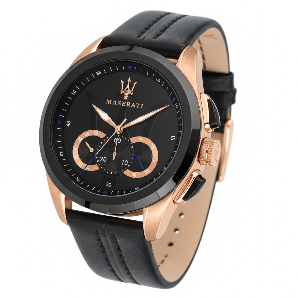 Maserati Traguardo Chronograph Black Dial