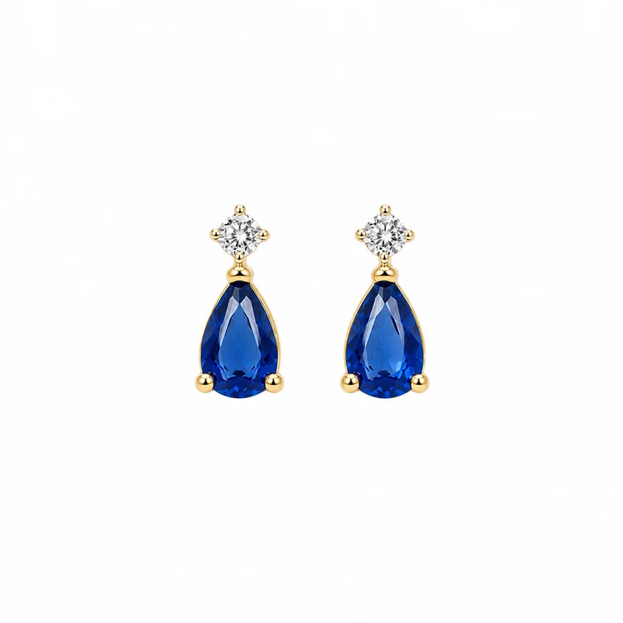 Pear Sapphire Stud Earrings