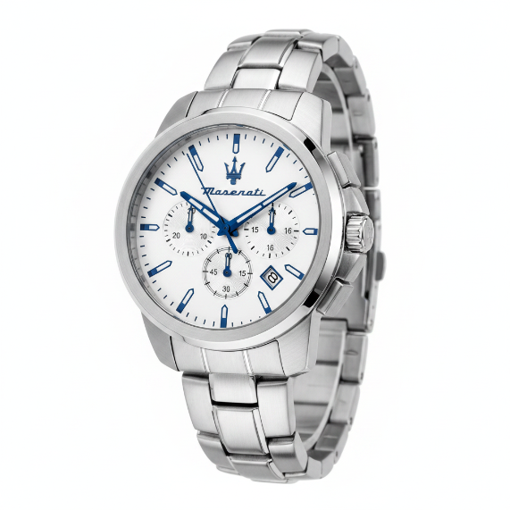 Maserati Successo Chronograph White Dial