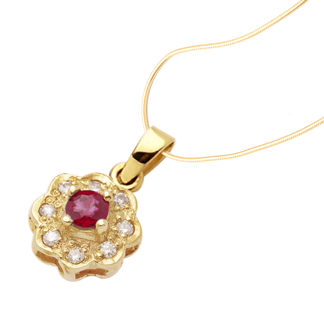 Ruby &amp; Diamond Pendant