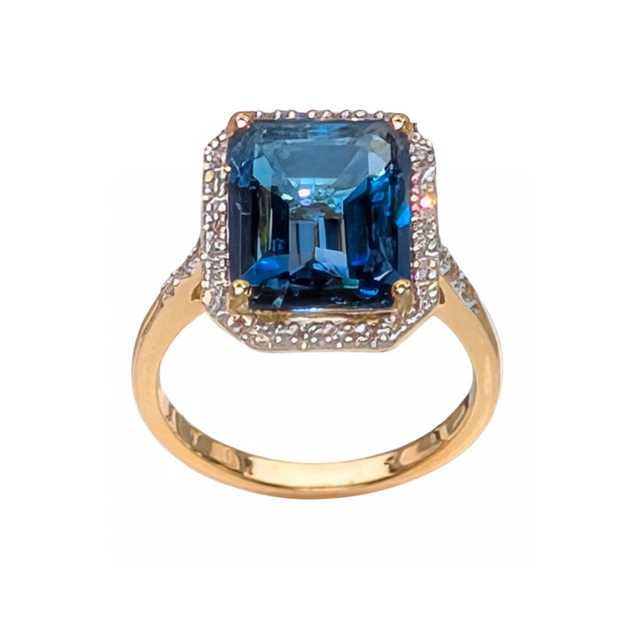 London Blue Topaz &amp; Diamonds Ring
