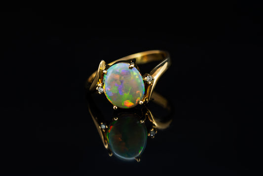 Crystal Opal Ring