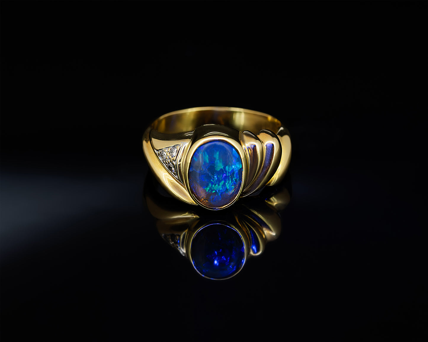 Black Opal Ring