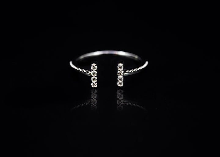 White Gold Ring with Diamonds