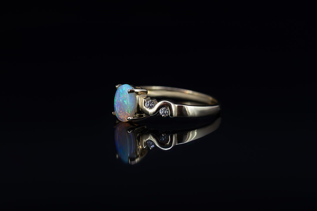 Crystal Opal Ring in 14ct Gold