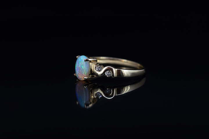 Crystal Opal Ring in 14ct Gold