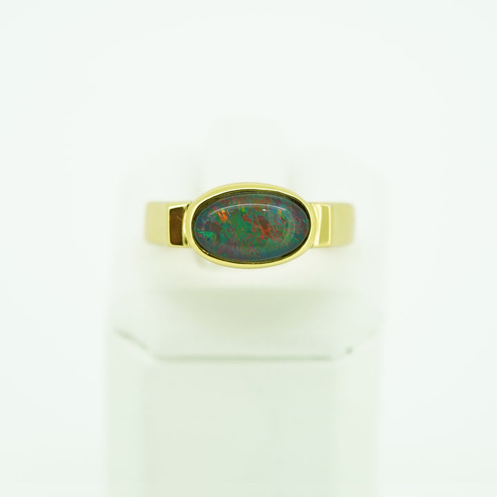 Opal Ring in Gold Plated Silver