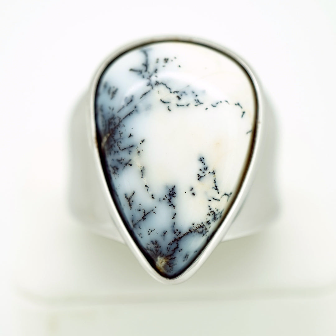 Dendrite Opal Ring in Sterling Silver