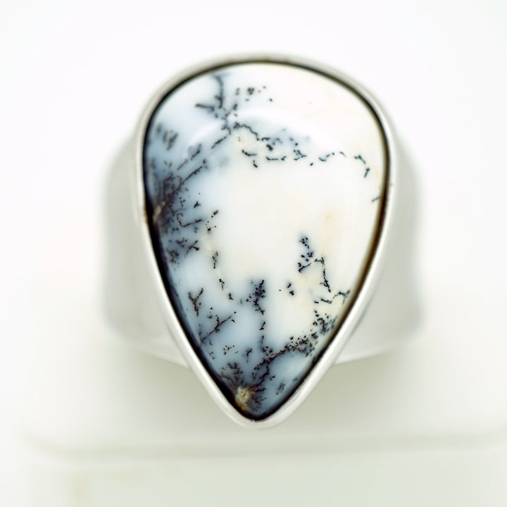 Dendrite Opal Ring in Sterling Silver