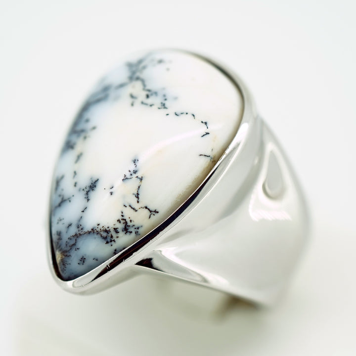 Dendrite Opal Ring in Sterling Silver