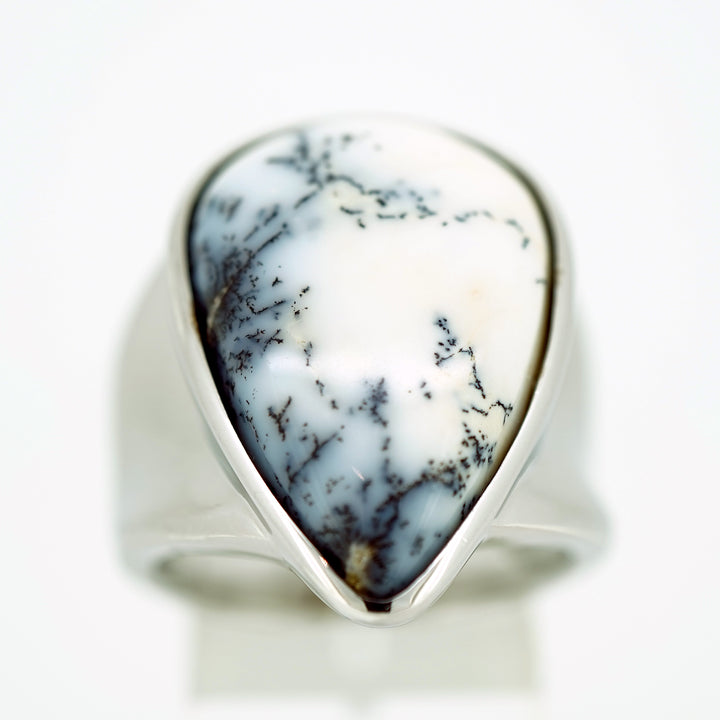 Dendrite Opal Ring in Sterling Silver