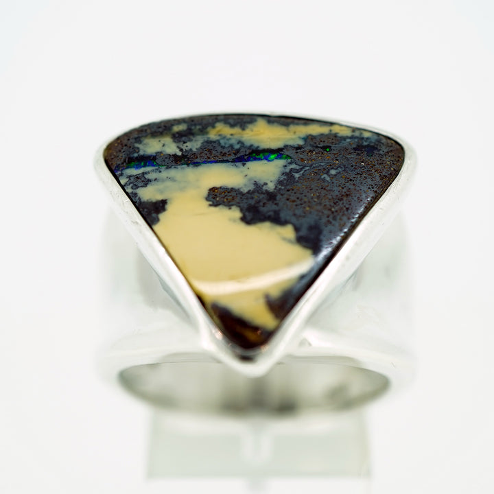 Boulder Opal Ring in Sterling Silver