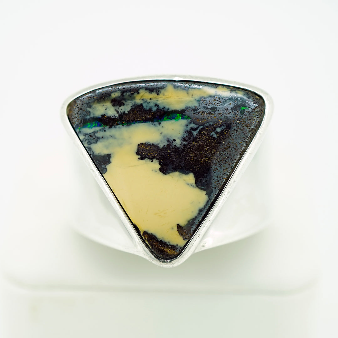 Boulder Opal Ring in Sterling Silver