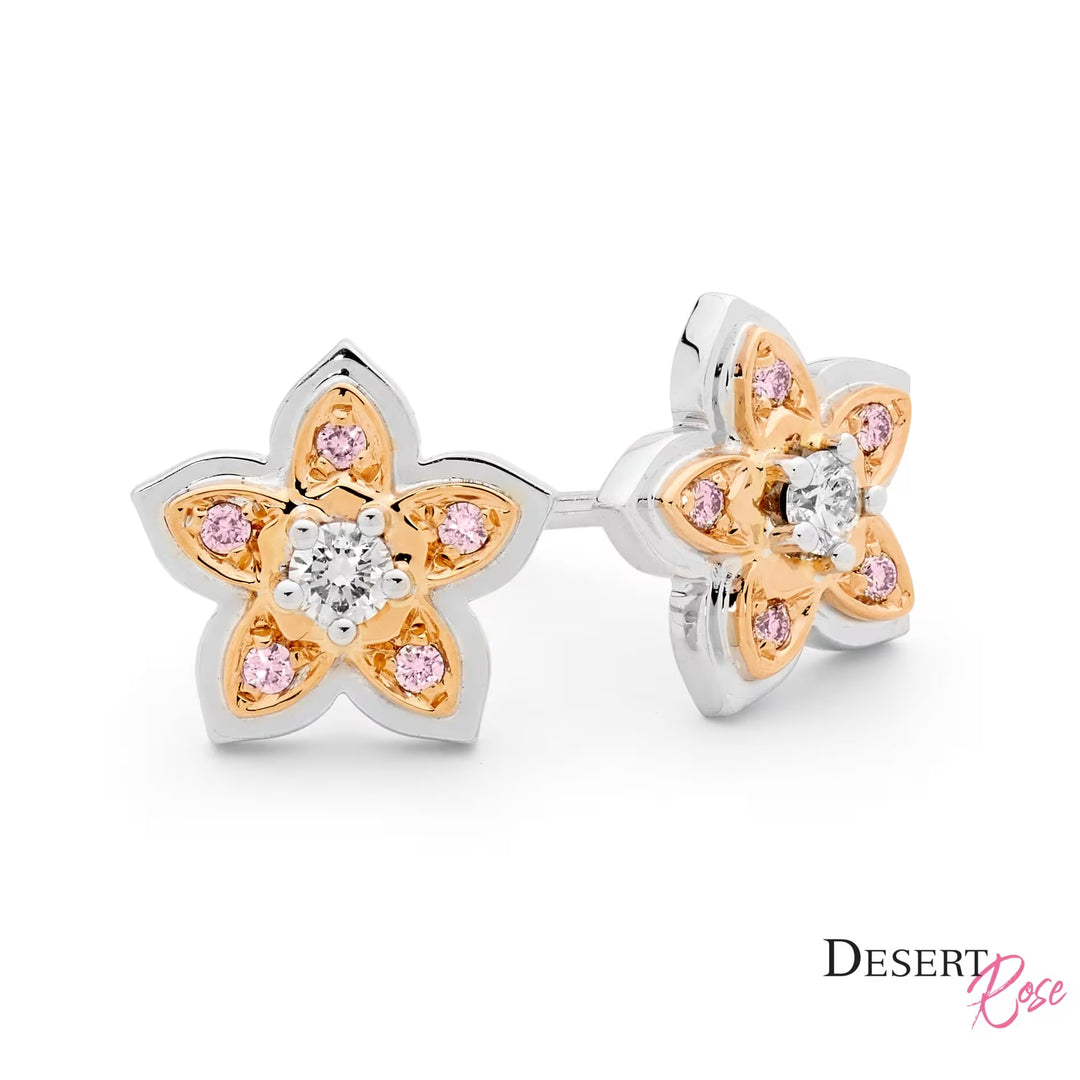 Desert Rose Flower Earrings