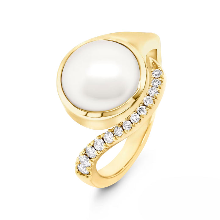 South Sea Pearl &amp; Diamond Ring