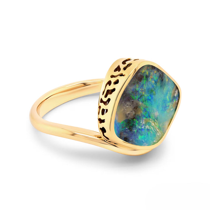 Boulder Opal Ring