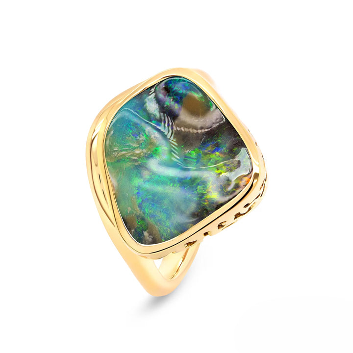 Boulder Opal Ring