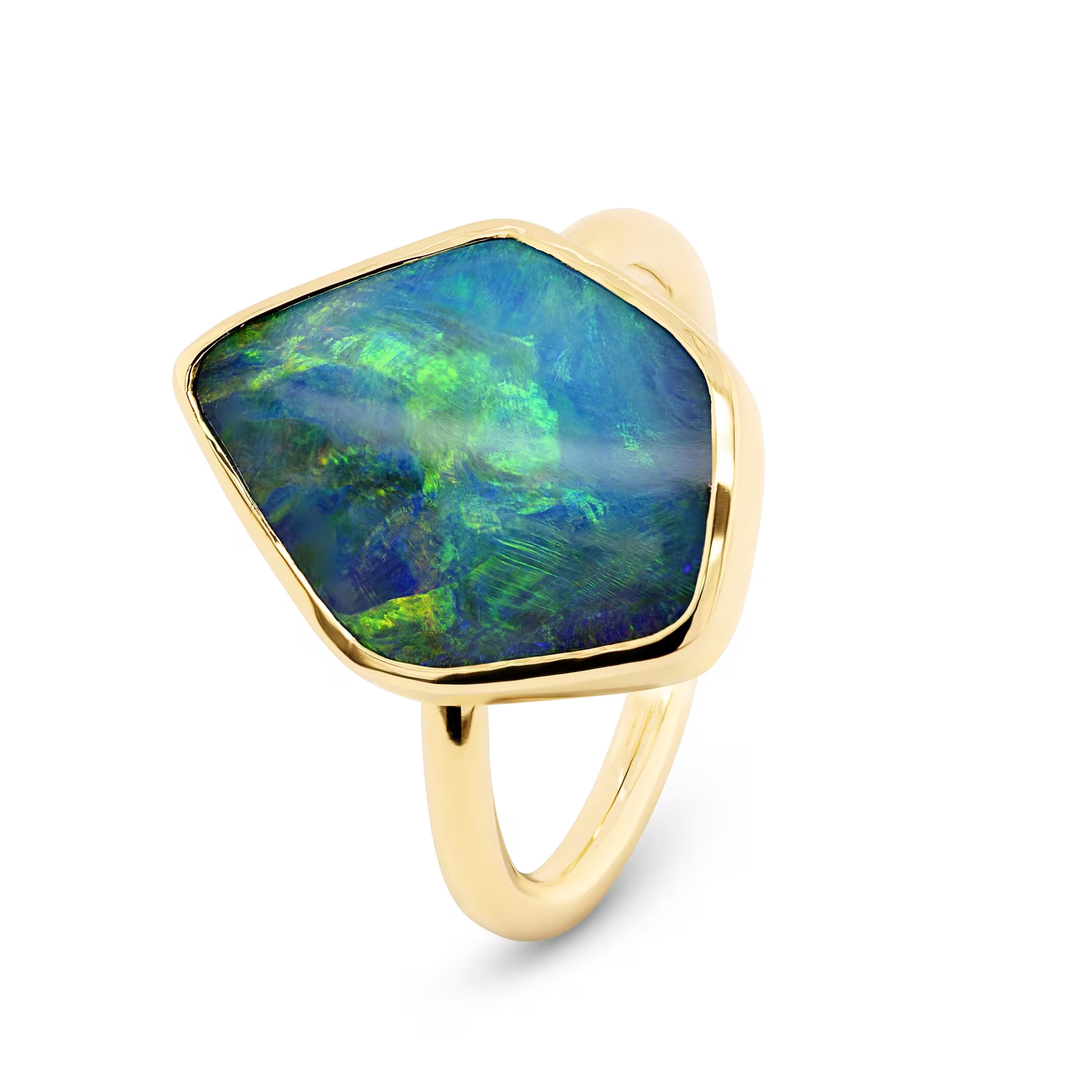 Boulder Opal 18ct Yellow Gold Ring