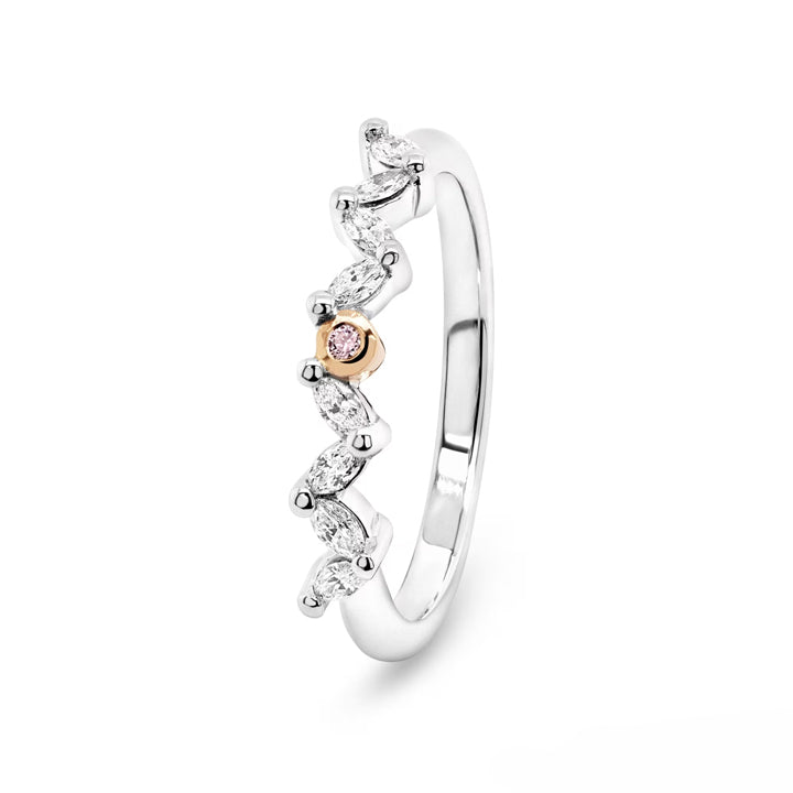 Icon &amp; Diva Wedding Band in 18ct Gold
