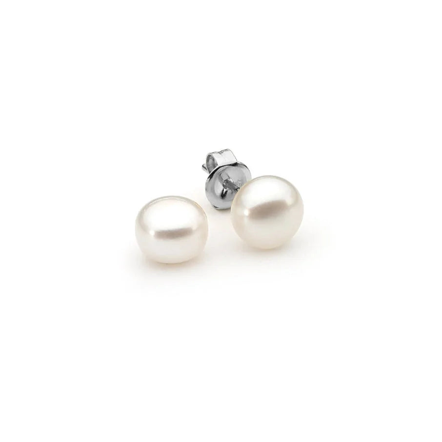 Treat yourself or someone special to our dainty Luna Studs, featuring luminous freshwater pearls in your choice of white, pink, black, or grey. Available in a range of sizes and set in Sterling Silver or 9ct Yellow or White Gold, these timeless classics are perfect for any occasion – a gift you&