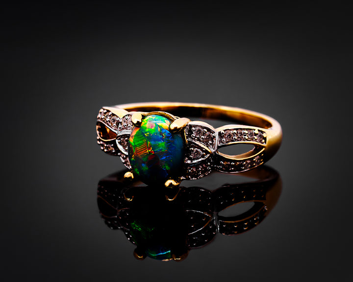 Black Opal Ring