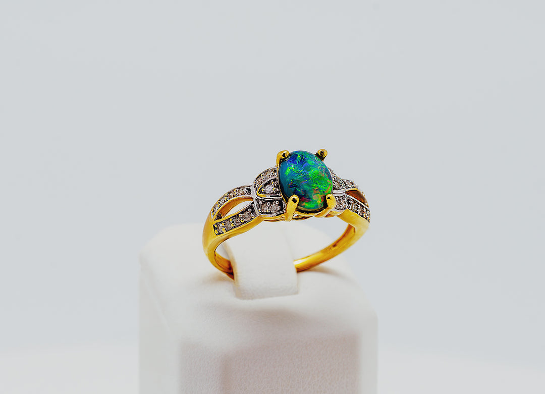 Black Opal Ring
