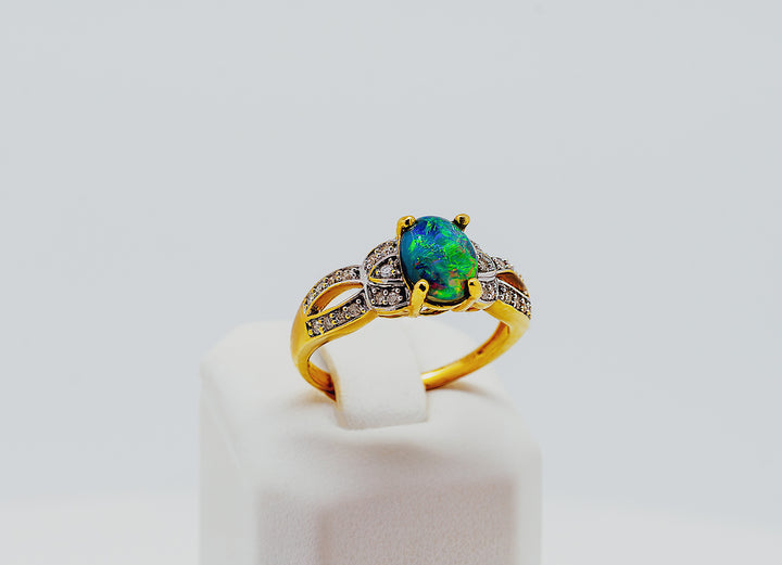 Black Opal Ring