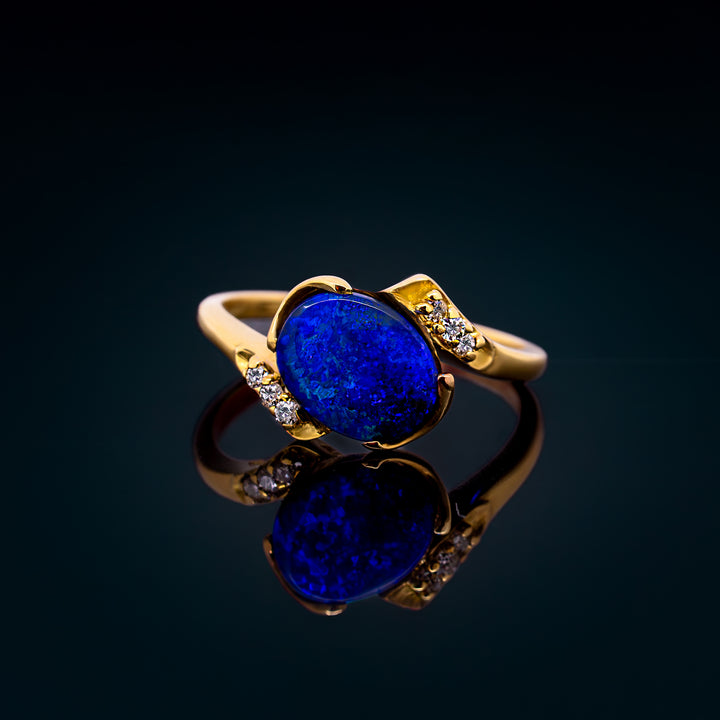 Boulder Opal Ring in 14ct