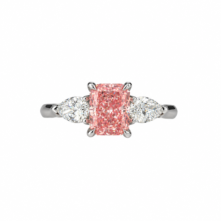 Vivid Pink Diamond Ring in 18ct White Gold