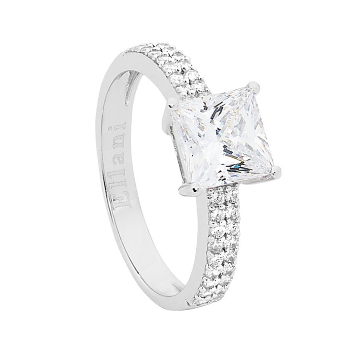 Cushion Zirconia Ring