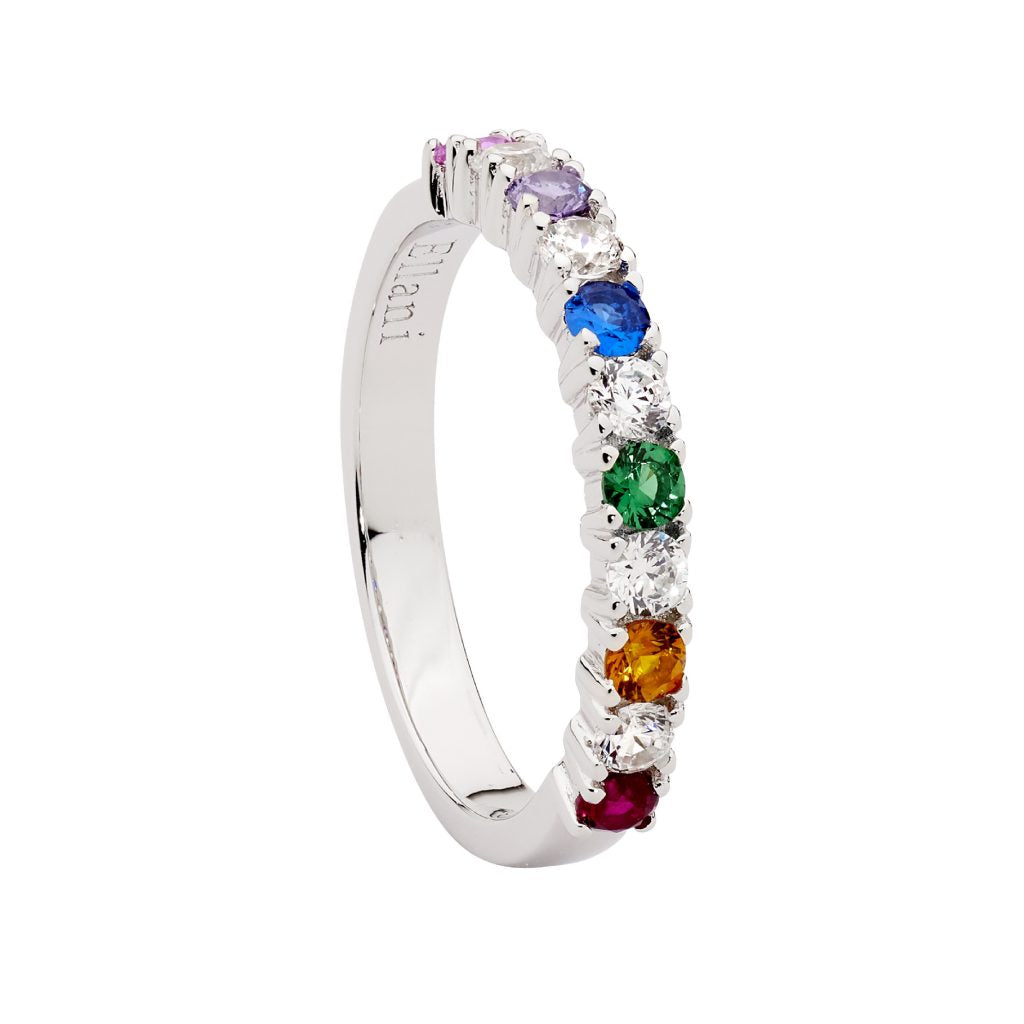 Multi-Colour Round Zirconia Ring