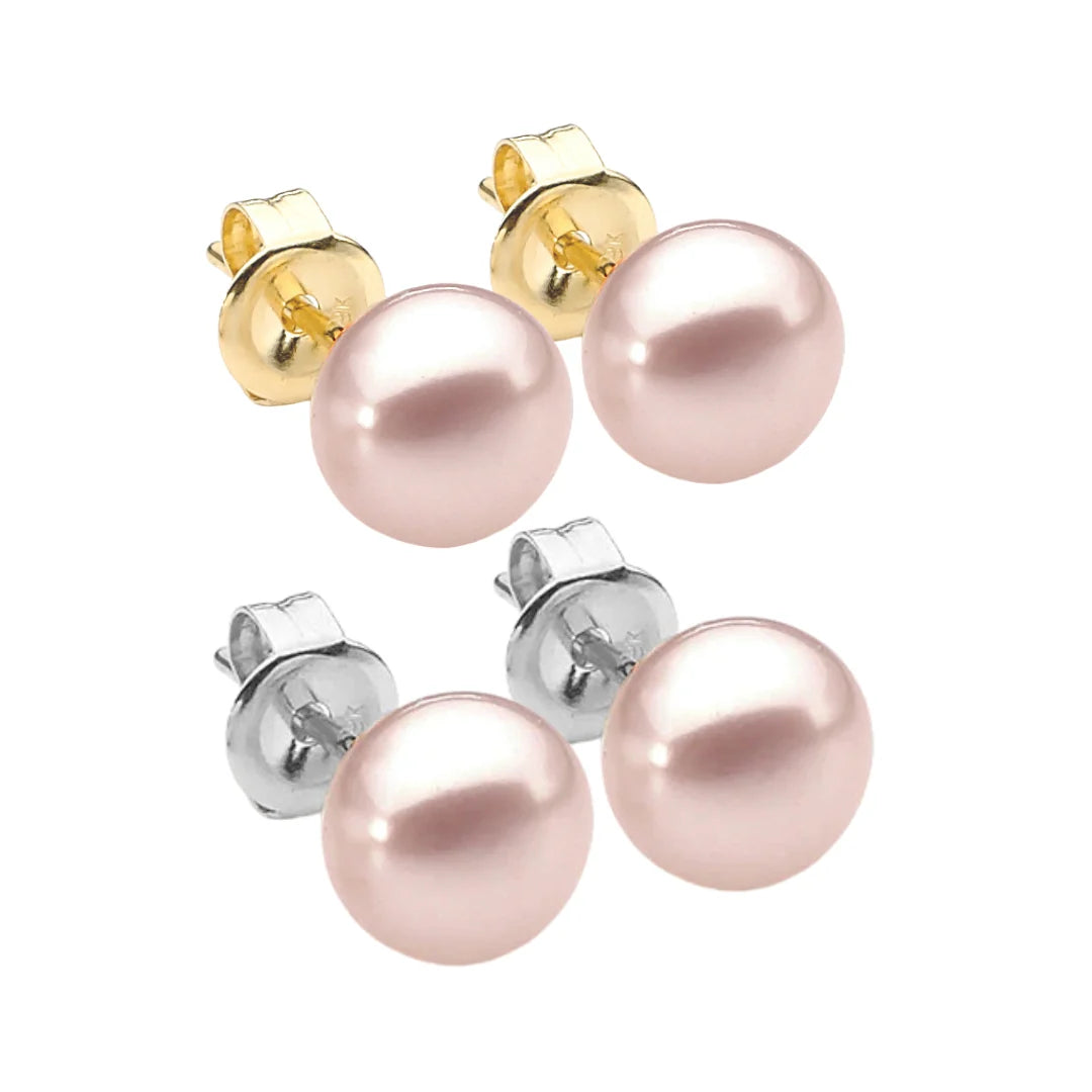 Treat yourself or someone special to our dainty Luna Studs, featuring luminous freshwater pearls in your choice of white, pink, black, or grey. Available in a range of sizes and set in Sterling Silver or 9ct Yellow or White Gold, these timeless classics are perfect for any occasion – a gift you&