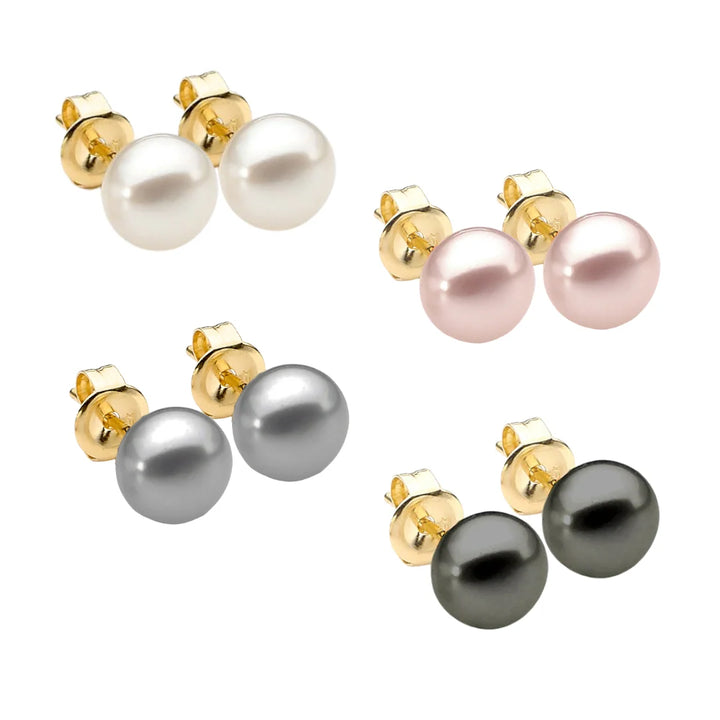 Treat yourself or someone special to our dainty Luna Studs, featuring luminous freshwater pearls in your choice of white, pink, black, or grey. Available in a range of sizes and set in Sterling Silver or 9ct Yellow or White Gold, these timeless classics are perfect for any occasion – a gift you&