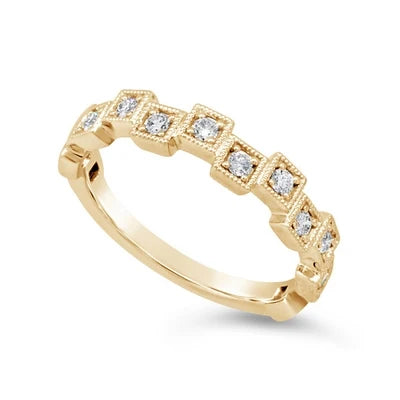Natural Diamond rings in 9ct yellow gold;
Checkers style 9ct diamond ring with natural diamonds