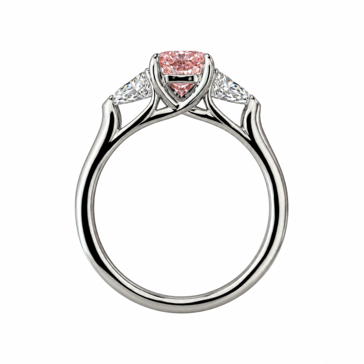 Vivid Pink Diamond Ring in 18ct White Gold