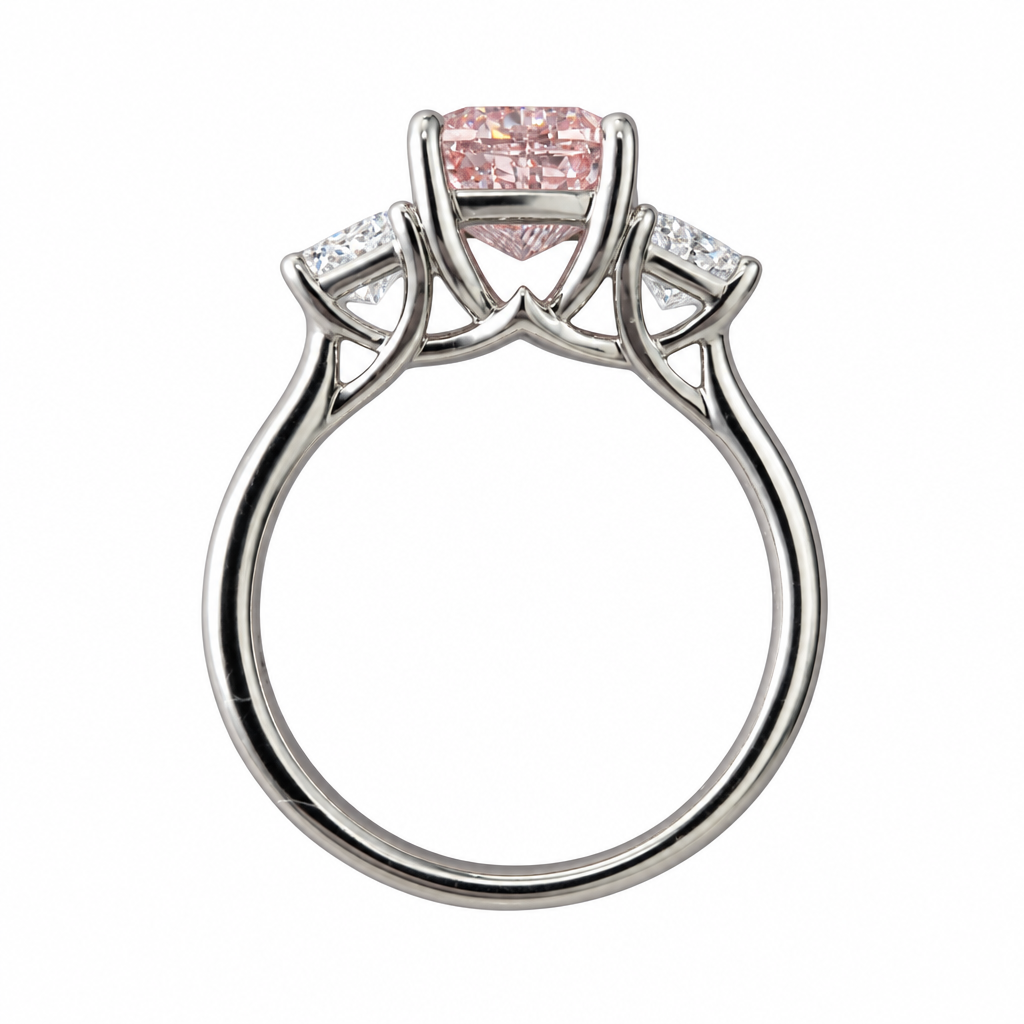 Vivid Pink Diamond Ring in 18ct White Gold