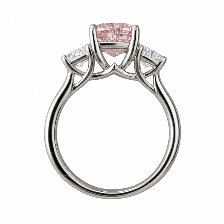 Vivid Pink Diamond Ring in 18ct White Gold