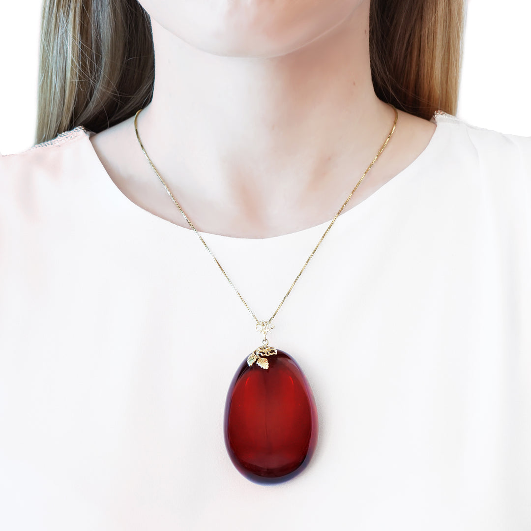 Blood Moon Amber Stone