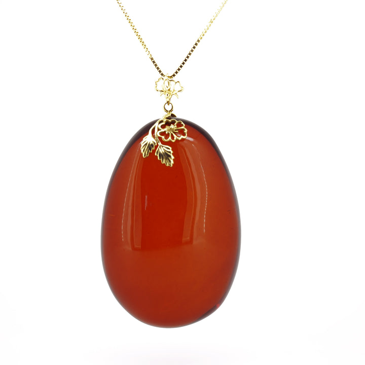 Blood Moon Amber Stone