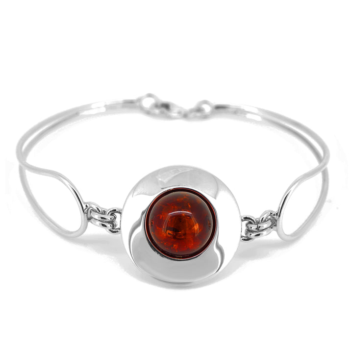 Handmade Baltic Amber Bracelet in Sterling Silver