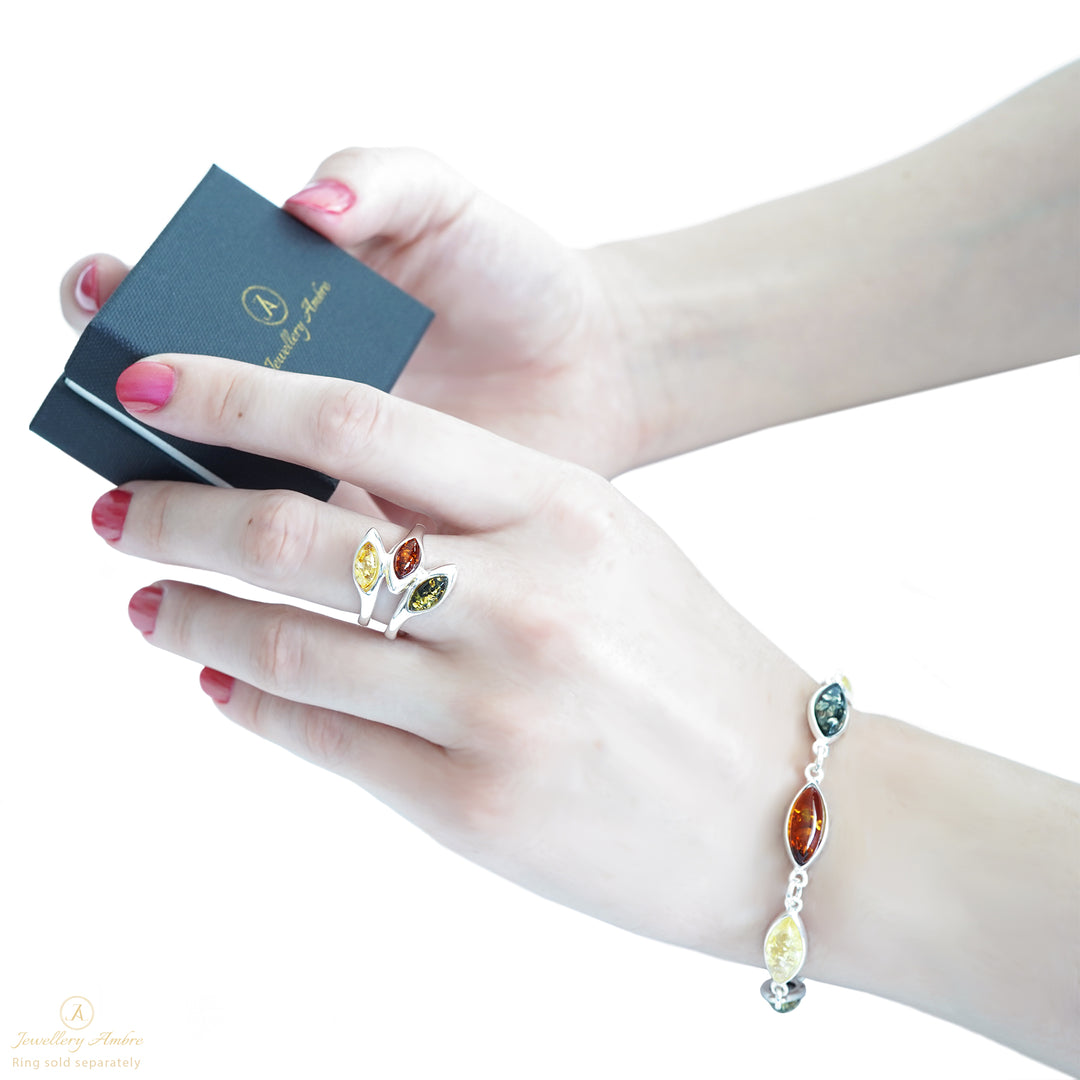 Amber Bracelet in Sterling Silver