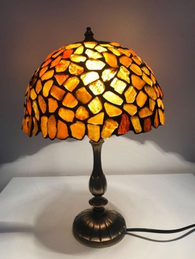 Tiffany Style Amber Lamp - Exclusive